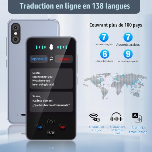 QDOJC Traducteur Vocal Instantané sans Wifi, Durable Traduct