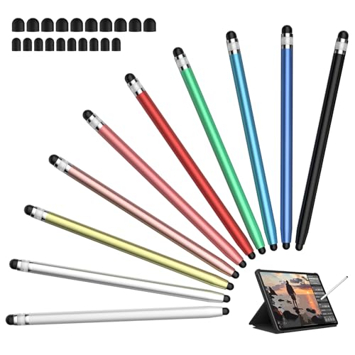 MEKO Stylet Tablette 2 en 1, 10 Stylos Tactiles Universels a