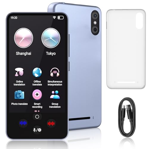 QDOJC Traducteur Vocal Instantané Sans Wifi, Traducteur Instantané avec 138 Langues, Traducteur Vocal Instantané Sans Connexion avec 19 Langues, Durable AI Translator avec Batterie 2000 mAh