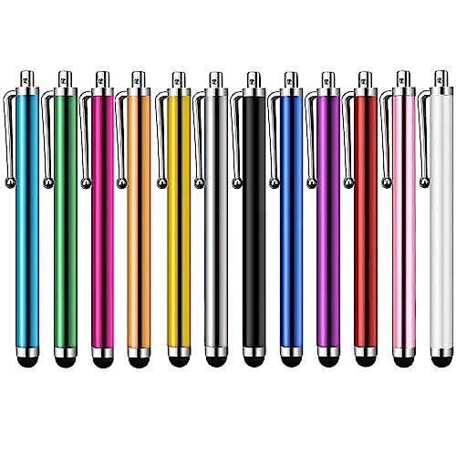 12 Stylos Stylets Universels Colorés