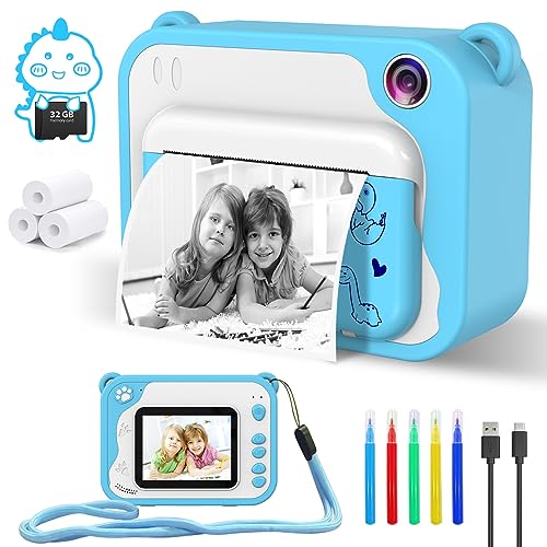 CHAKEYAKE Appareil Photo Enfant,2,4 Écran 1080P HD Appareil 